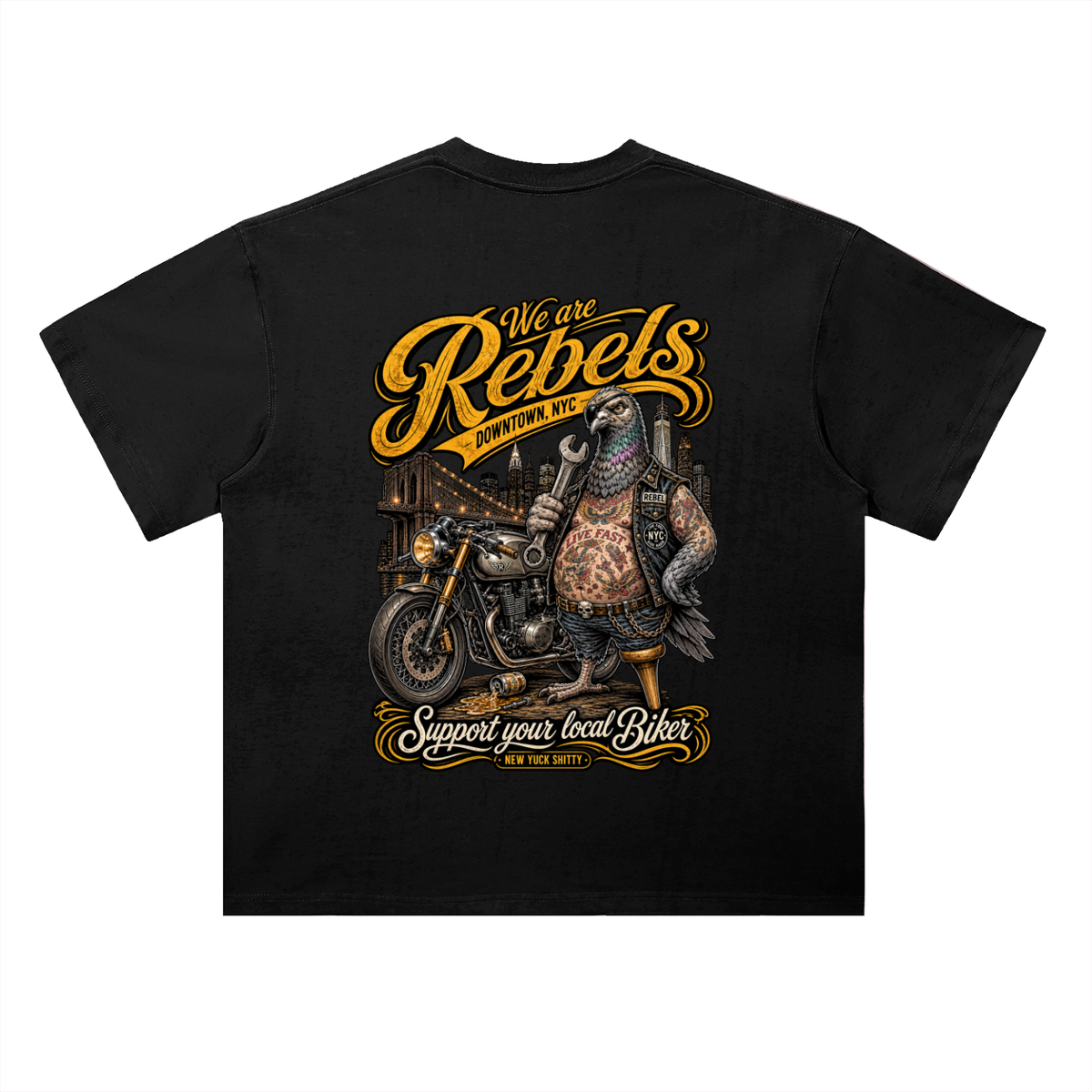 WE ARE REBELS Heavyweight Drop Shoulder Cotton T-Shirt