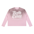 Throttle & Chrome Logo Unisex Vintage Wash Layered T-Shirt